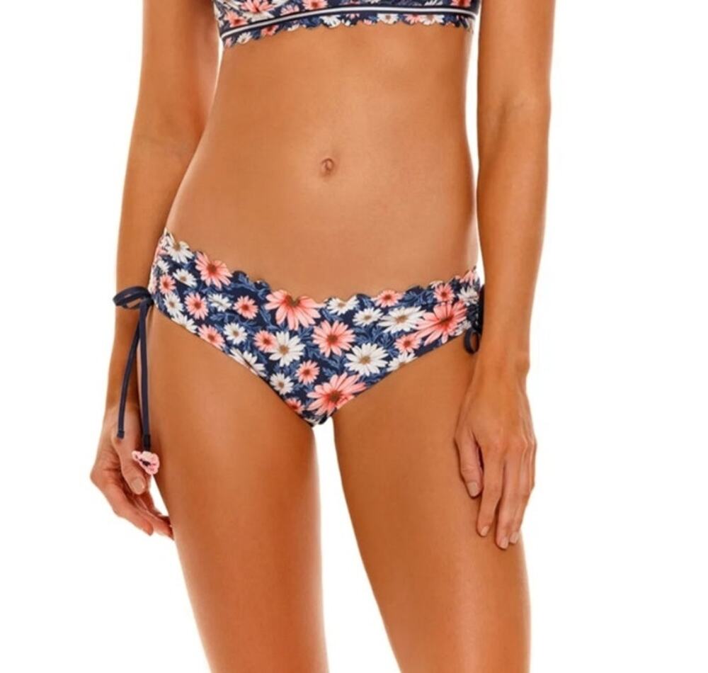 Agua Bendita Ross Eda Bikini Bottom Floral Daisy Blue Size 3XL NWT